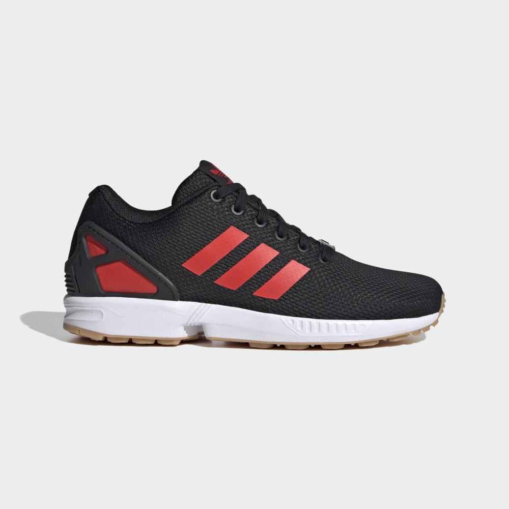 Adidas Men's ZX Flux Originals Shoes Black/Red/White Ireland EG5407